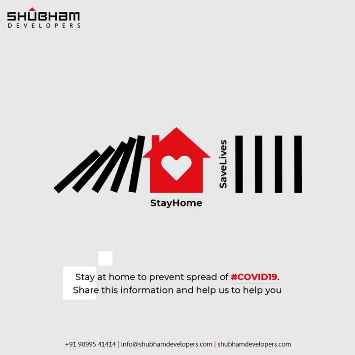 Stay at home to prevent the spread of #COVID19. Share this information and help us to help you.

#IndiaFightsCorona #Coronavirus #ShubhamDevelopers #RealEstate #Gujarat #India