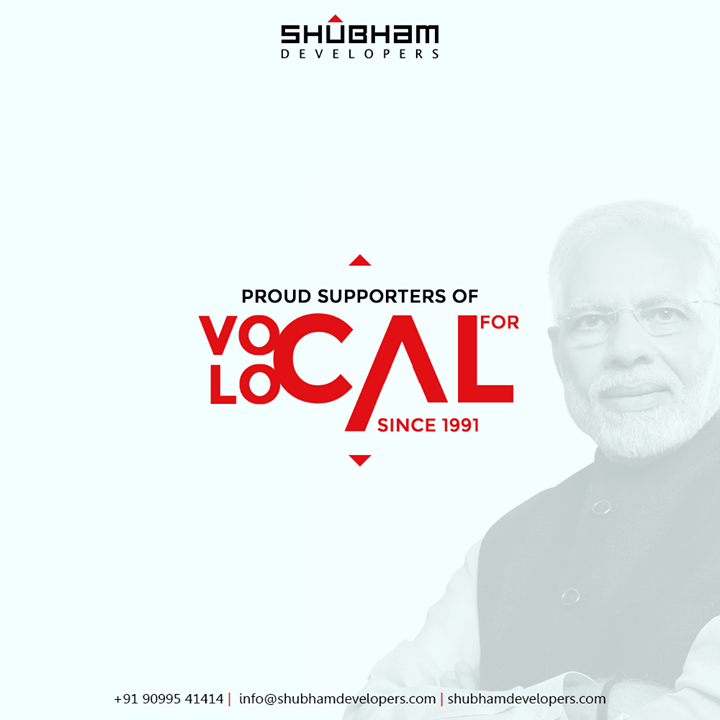 Proud supporters of #VocalForLocal since 1991. 

#IndiaFightsCorona #Coronavirus #ShubhamDevelopers #RealEstate #Gujarat #India