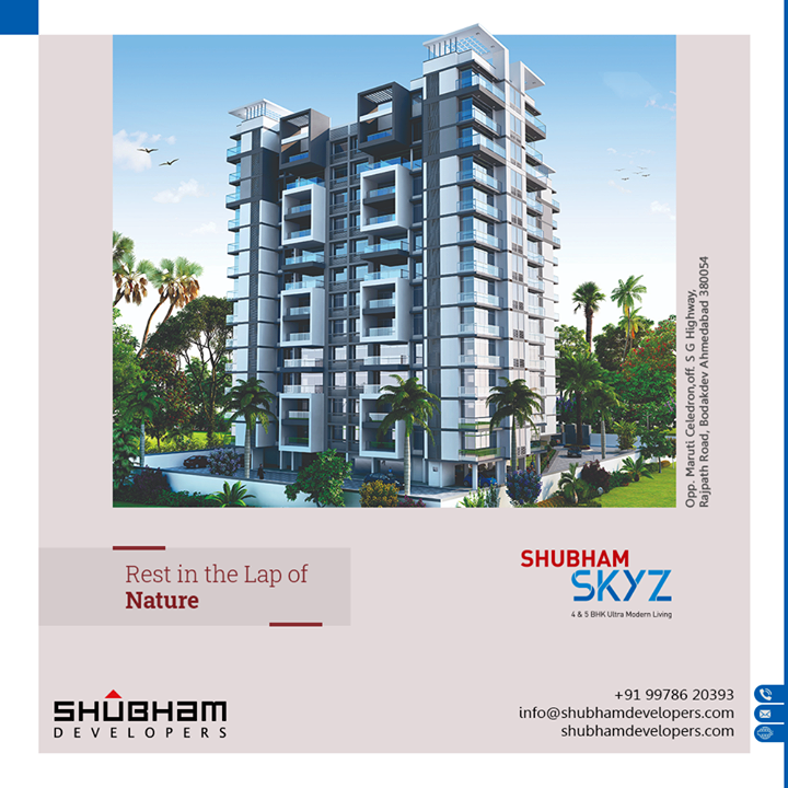 Experience the Limitless Sky with Shubham Skyz and Let Nature Nurture you.

#ShubhamSkyz #PicturesqueView #ExperienceExtravagance #Luxury #HappyHomes #Family #HappyFamily #HomeWithNature #HappyNature #NatureSpecial #Bodakdev #ShubhamDevelopers #RealEstate #Gujarat #India