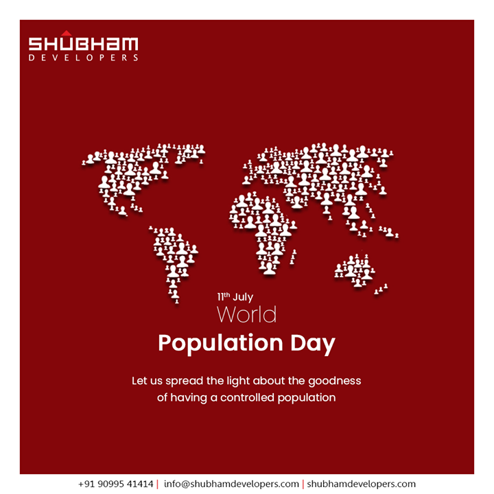 Let us spread the light about the goodness of having a controlled population.

#WorldPopulationDay #PopulationDay #WorldPopulationDay2020 #ShubhamDevelopers #RealEstate #Gujarat #India