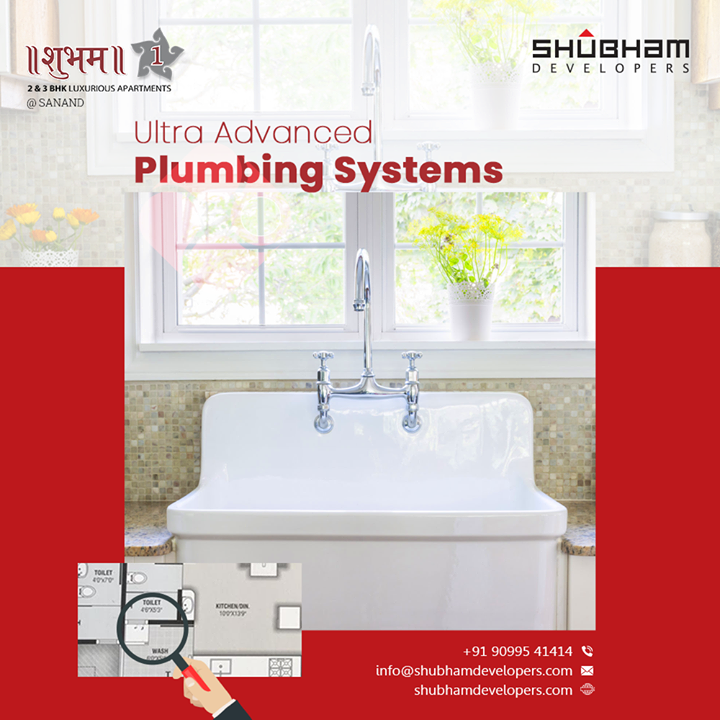 Our Projects make sure that they provide every small convenience to the Customers. The Ultra Advanced Plumbing Systems include concealed plumbing fittings with standard quality bath fittings and sanitary ware. 

#SoulfulLiving #Fresh #GreenLiving #LiveWithNature #Nature #GoGreen #HappyHomes #Family #HappyFamily #HomeWithNature #HappyNature #NatureSpecial #SolemnlyDesigned #Sanand #Mehsana #ShubhamDevelopers #RealEstate #Gujarat #India