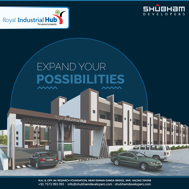 Expand your Possibilities with Royal Industrial Hub, which is one of the unique trade zones with advanced facilities for the first time in Vapi – Gujarat within proximity of one of India’s largest industrial zone.  

#RoyalIndustrialHub #ShubhamDevelopers #IndustrialHub #BusinessHub #Possibilities #Entrepreneurs #CorporateHub #Office #OfficeSpaces #Gujarat #India