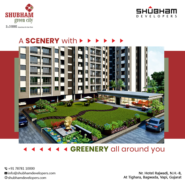 The clean green scenery of the environment around you at Shubham Green city will give you a feeling of immense fulfillment.

#ShubhamGreenCity #Greencity #ShubhamDevelopers #RealEstate #Gujarat #India #Vapi #2BHK #3BHK #Vapi #Homeforeveryone #Luxury #Home