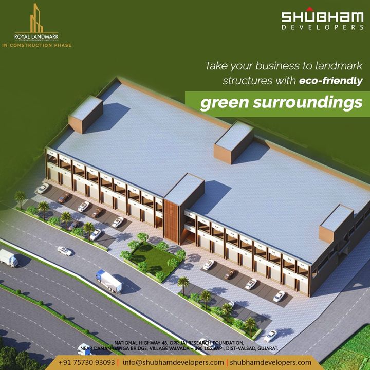 Take your business to landmark structures with eco-friendly lavishly green surroundings.

Royal landmark is an Industrial Hub located @VAPI, GUJARAT

#RoyalLandmark #Commercial #ShubhamDevelopers #RealEstate #Gujarat #India