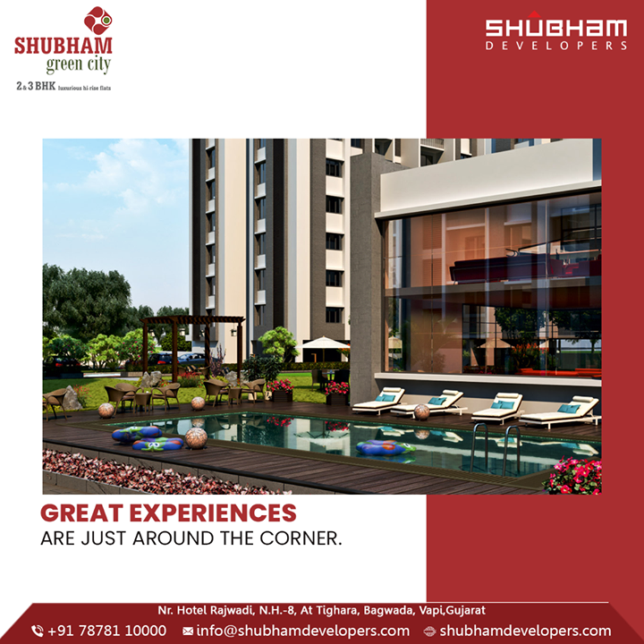 With amenities designed for absolute luxury, great experiences are just around the corner at the Shubham Green City. 

#ShubhamGreenCity #Greencity #ShubhamDevelopers #RealEstate #Gujarat #India #Vapi #2BHK #3BHK #Vapi #Homeforeveryone #Luxury #Home