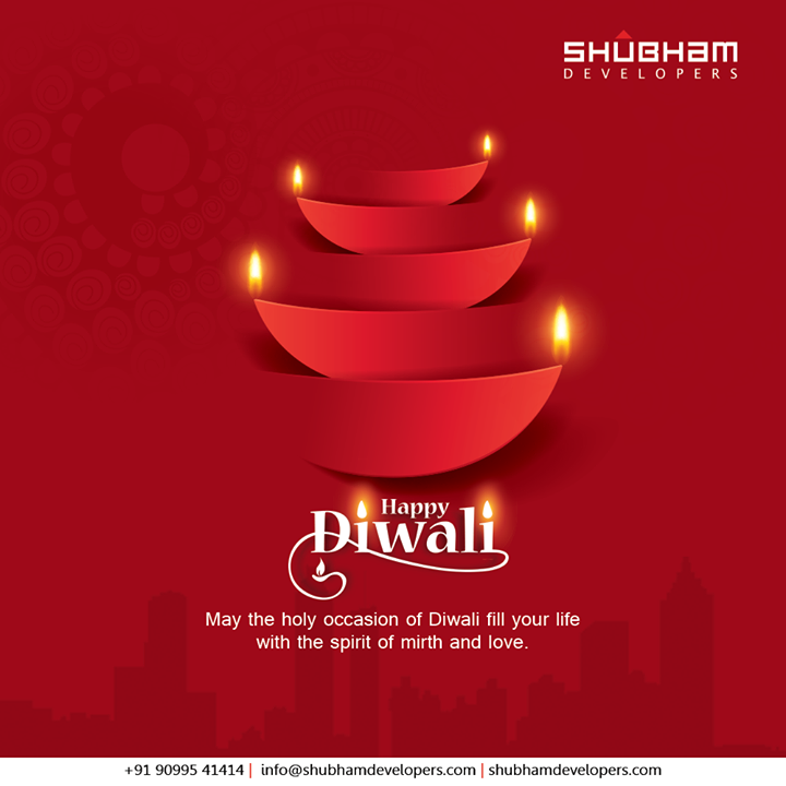 May the holy occasion of Diwali fill your life with the spirit of mirth and love.

#HappyDiwali #Diwali2020 #Diwali #IndianFestival #Celebration #ShubhamDevelopers #RealEstate #Gujarat #India