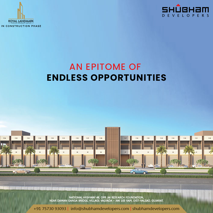The Royal Landmark is an industrial hub that will bring your business countless opportunities that will help you grow and excel with all your dreams.

#RoyalLandmark #Commercial #ShubhamDevelopers #RealEstate #Gujarat #India
