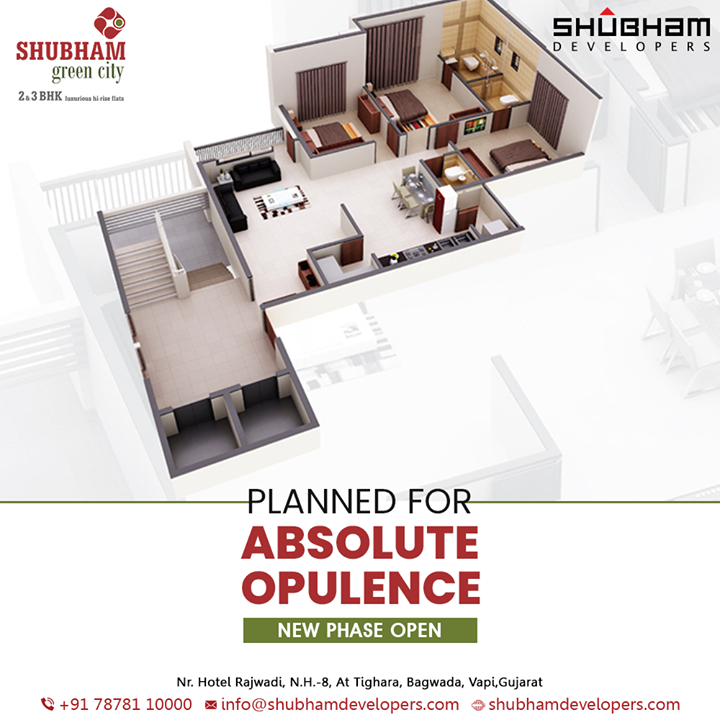 Exclusively designed and engineered Shubham Green City is your home for absolute opulence and luxury. Move-in today.

#ShubhamGreenCity #Greencity #ShubhamDevelopers #RealEstate #Gujarat #India #Vapi #2BHK #3BHK