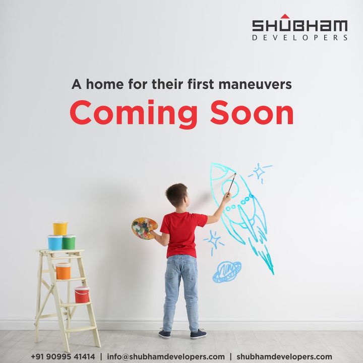 A home for their first maneuvers
Coming Soon.

Pre-launch bookings.
Starting shortly. Stay Tuned. 

#ComingSoon #ShubhamDevelopers #RealEstate #Gujarat #India