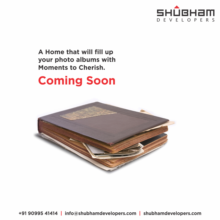 A Home that will fill up your photo albums with Moments to Cherish.
Coming Soon.

Pre-launch bookings.
Starting shortly. Stay Tuned.
 
#ComingSoon #ShubhamDevelopers #RealEstate #Gujarat #India