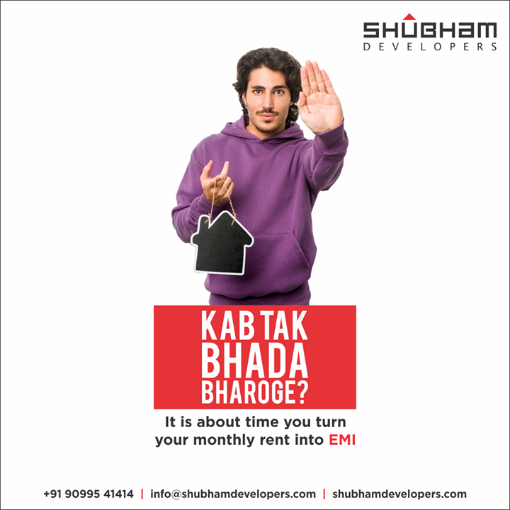 Ab Kab tak Bhada Bharoge?
It is about time you turn your monthly rent into EMI

Buy a property at Shubham and pay your future self instead of paying to your landlord.

#ComingSoon #ShubhamDevelopers #RealEstate #Gujarat #India