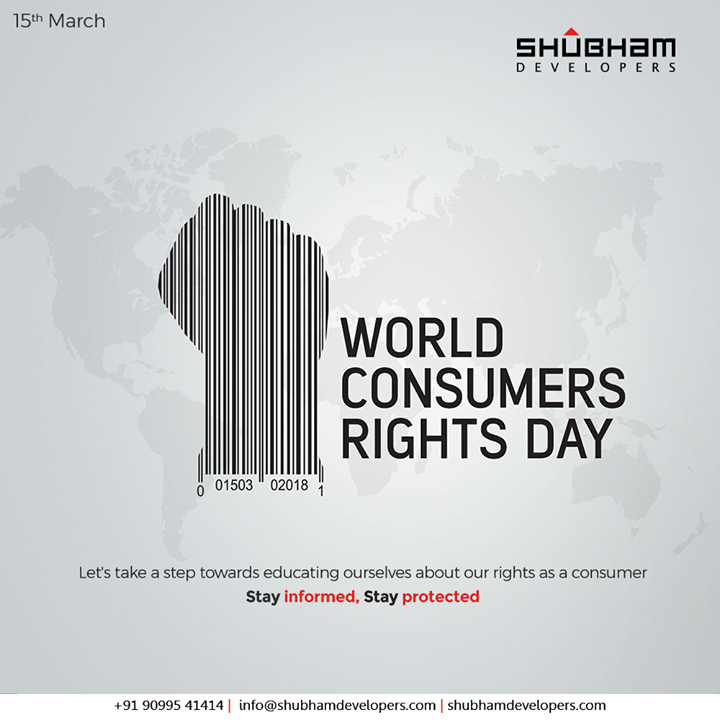 Let’s take a step towards educating ourselves about our rights as a consumer Stay informed, Stay protected

#ConsumerRightsDay #WorldConsumerRightsDay #ConsumerRightsDay2021 #ShubhamDevelopers #RealEstate #Gujarat #India