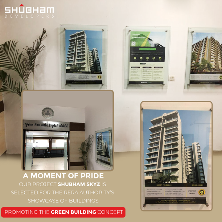 A moment of pride for the Shubham Group as our project Shubham Skyz is selected for the RERA authority’s showcase of buildings promoting the green building concept.

#Proud #SustainableDevelopment #IGBC
 #GreenBuildingStandards #sustainableenvironment #ShubhamSkyz #PicturesqueView #ExperienceExtravagance #Luxury #HappyHomes #Family #HappyFamily #HomeWithNature #HappyNature #NatureSpecial #Bodakdev #ShubhamDevelopers #RealEstate #Gujarat #India