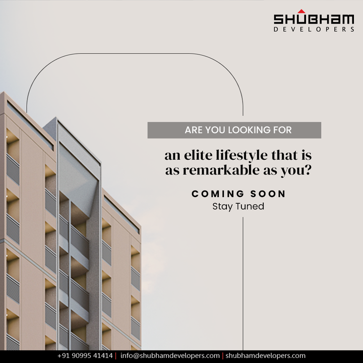 Are you looking for an elite lifestyle that is as remarkable as you?

Something is coming @Sanand

Stay Tuned

#SanandAhmedabad #Sanand #ComingSoon #ShubhamDevelopers #RealEstate #Gujarat #India