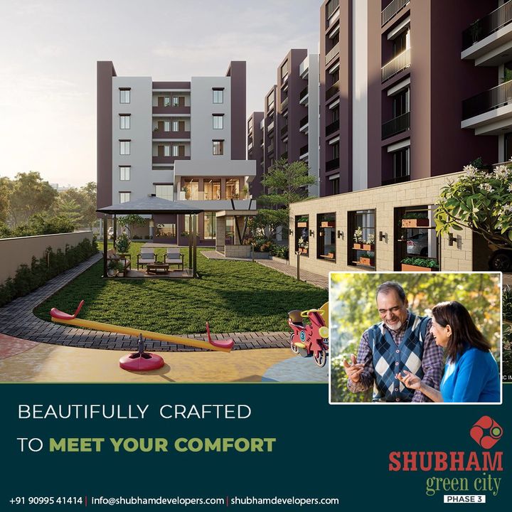 Here Comfort meets Luxury at every corner! Meticulously crafted to fulfil the lifestyle of your dreams, the 2 & 3 BHK Homes will assure quality time & peacefulness.

Nestled in the heart of Vapi, Shubham green City welcomes you to enjoy a palatial living amidst nature.

#ShubhamGreenCity #Greencity #ShubhamDevelopers #RealEstate #Gujarat #India #Vapi #2BHK #3BHK #Ahmedabad #reels #realtor #home #property #investment #dreamhome #luxury #explore #bhfyp