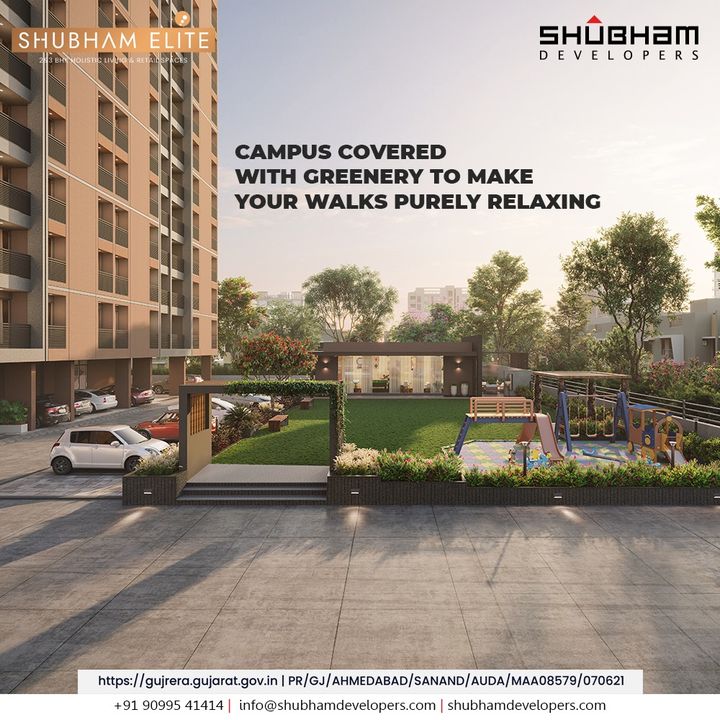 Experience the Greener Side of Life with ample of greenery all around, at Shubham Elite. The relaxing environs will make your walks more relaxing, with a breath of fresh air and the chirping of the birds. 

We're RERA APPROVED! Book your happy-abode now.

#ShubhamElite #ShubhamDevelopers #RERAApproved #Sanand #ComingSoon #Ahmedabad #RealEstate #Gujarat #India #reels #realtor #home #property #investment #dreamhome #luxury #explore #bhfyp