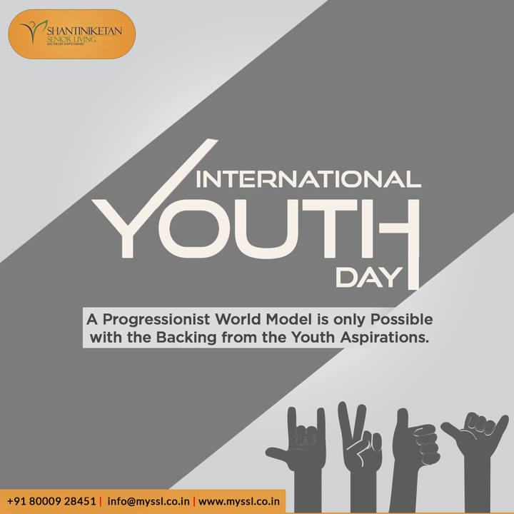 A Progressionist World Model is only Possible with the Backing from the Youth Aspirations.

#internationalyouthday #youthday #youthday2021 #youth #ShantiniketanSeniorLiving #SSL #SeniorCitizen #Ahmedabad #Gujarat #India