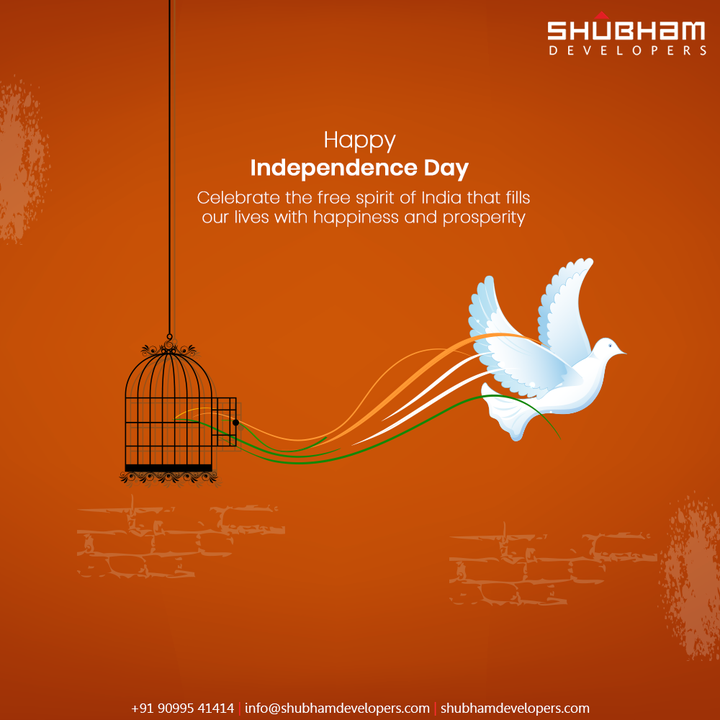 Celebrate the free spirit of India that fills our lives with happiness and prosperity

#HappyIndependenceDay #IndependenceDay #IndianIndependenceDay #15August2021 #HappyIndependenceDay2021 #IndiaAt75  #ShubhamDevelopers #Gujarat #India #realestate