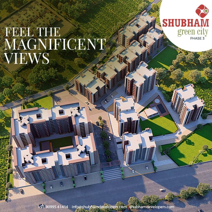 Feel the magnificent views of the Shubham Green City surrounded by the tranquility of the nature. 

#Shubhamdevelopers #shubhamgreencity #Vapi #Happyliving #Healthyliving #Familytime #Happiness #Dreamhome #home #House #Luxury #Realestate #Property #Interior #Gujarat #India