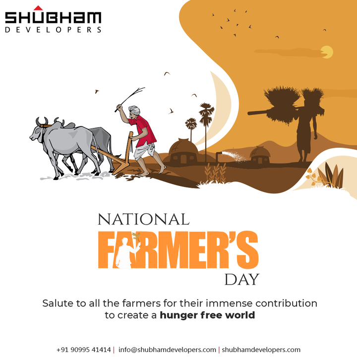 Salute to all the farmers for their immense contribution to create a hunger free world 

#KisanDiwas #KisanDiwas2021 #Kisan #Farmer #NationalFarmersDay #FarmersDay  #ShubhamDevelopers #Gujarat #India #Realestate