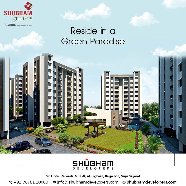 Let greenery greet you at every corner as you live a healthy lifestyle. Shubham Green City introduces to you a green paradise for your future to be prosperous and blooming.

2 & 3 BHK Luxurious Apartments at Vapi.

#ShubhamGreencity #ShubhamDevelopers #Vapi #Happyliving #Healthyliving #Familytime #Happiness #Dreamhome #home #House #Luxury #Realestate #Property #Interior #Gujarat #India