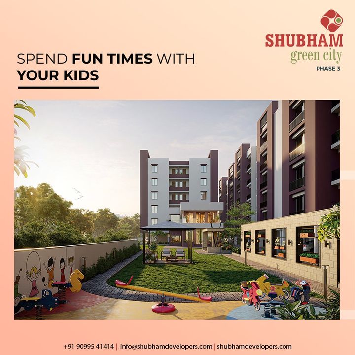 Let your kids enjoy their childhood in opens spaces filled with the goodness of nature.

Shubham Green City offers 2 & 3 BHK Luxurious Apartments at Vapi.

#ShubhamGreencity #ShubhamDevelopers #Vapi #Happyliving #Healthyliving #Familytime #Happiness #Dreamhome #home #House #Luxury #Realestate #Property #Interior #Gujarat #India
