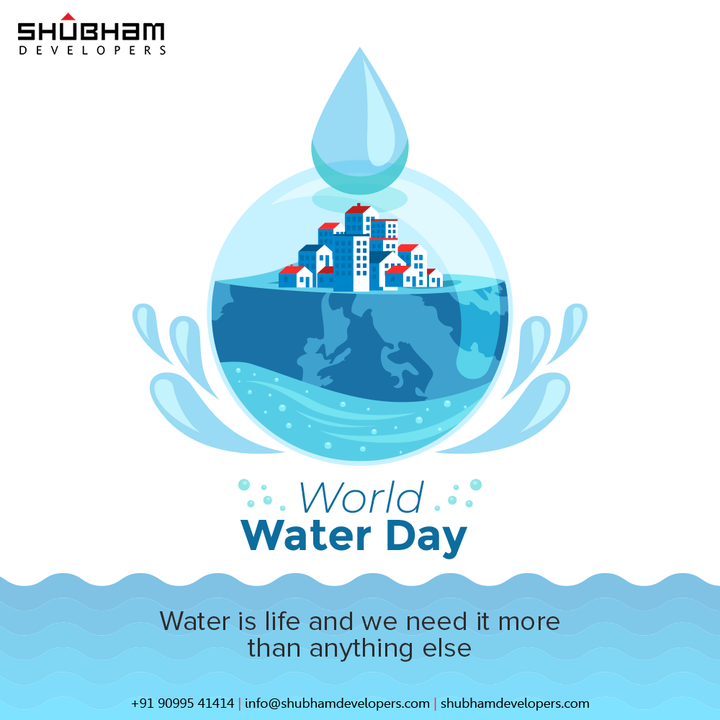 Water is life and we need it more than anything else

#WorldWaterDay #WorldWaterDay2022 #WaterDay #SaveWater #SaveWaterForFuture #WaterConservation #ShubhamDevelopers #Gujarat #India #Realestate