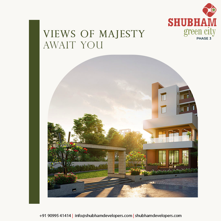 Waking up every day to the sight of beautiful mornings, the breezy aura, and the natural scenery is a majestic experience to remember.

#ShubhamGreencity #ShubhamDevelopers #Vapi #Happyliving #Healthyliving #Familytime #Happiness #Dreamhome #home #House #Luxury #Realestate #Property #Interior #Gujarat #India