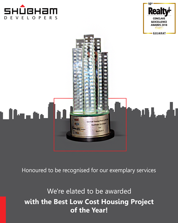 Honoured to be recognized for our exemplary services, awarded with the Best Low-Cost housing project of the year for 