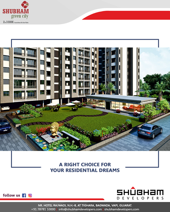 Let your residential dreams flourish here! 

#ShubhamGreenCity #2BHK #3BHK #Vapi #Gujarat #ShubhamDevelopers #RealEstate