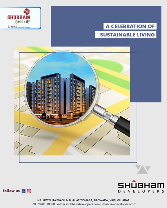 Let the festivities of a sustainable living celebration begin at the green, serene and luxurious residential project; #ShubhamGreenCity.

#GreenCity #ShubhamDevelopers #2BHK #3BHK #Vapi #Gujarat #RealEstate #India