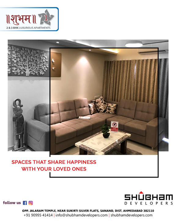 Live the cozy life at an affordable price where happiness shares spaces with your loved ones!

#ShubhamOne #SolemnlyDesigned #ShubhamDevelopers #LavishLife #Sanand #Mehsana #Gujarat #India