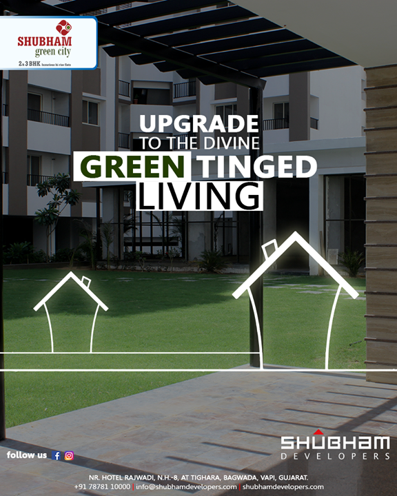 Upgrade to the divine green-tinged living and make memories for life at #ShubhamGreenCity where peace & serenity come home together.

#Greencity #ShubhamDevelopers #2BHK #3BHK #Realestate #Vapi #Gujarat #India