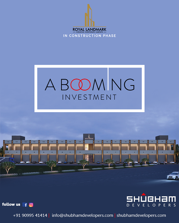 Make a booming investment at the commercial space that is filled with contemporary facilities and unparalleled comfort.

#RoyalLandmark #ShubhamDevelopers #RealEstate #Gujarat #India #ComingSoon #Landmark