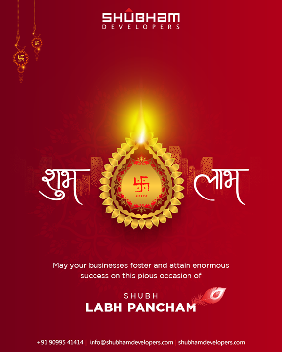 May your businesses foster and attain enormous success on this pious occasion of Labh Pancham!

#HappyLabhPancham #ShubhLabhPancham #LabhPancham2019 #LabhPancham #Celebration #FestiveSeason #IndianFestivals #Diwali2019 #ShubhamDevelopers #RealEstate #Gujarat #India