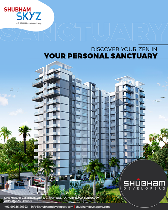 Live in a space that is not only luxurious but also provides you with a blissful environment for a prosperous livelihood.

#ShubhamSkyz #PicturesqueView #ExperienceExtravagance #Luxury #HappyHomes #Family #HappyFamily #HomeWithNature #HappyNature #NatureSpecial #Bodakdev #ShubhamDevelopers #RealEstate #Gujarat #India