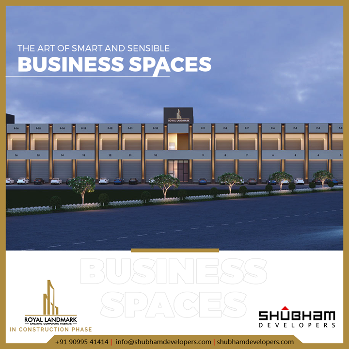 Royal Landmark is all about creating a sophisticated industrial environment to facilitate production and resulting profit.

#RoyalLandmark #Commercial #ShubhamDevelopers #RealEstate #Gujarat #India #ComingSoon