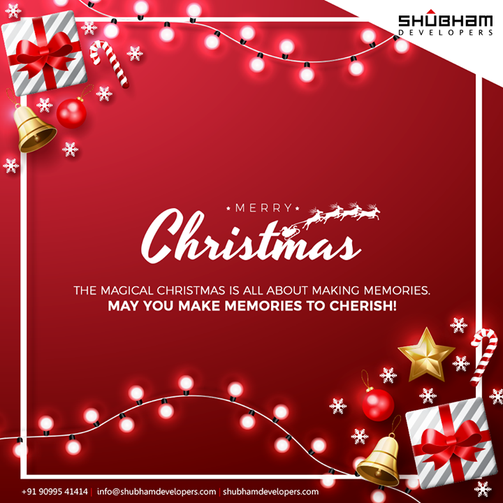 The magical Christmas is all about making memories. May you make memories to cherish!

#Christmas #MerryChristmas #Christmas2019 #Festival #Cheers #Joy #Happiness #ShubhamDevelopers #RealEstate #Gujarat #India