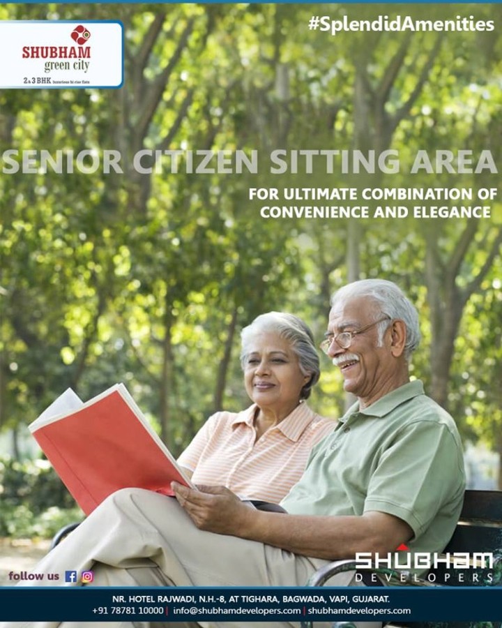 A plentiful life for the elderly!

#ShubhamGreenCity #GreenCity #2BHK #3BHK #Vapi #Gujarat #ShubhamDevelopers #RealEstate