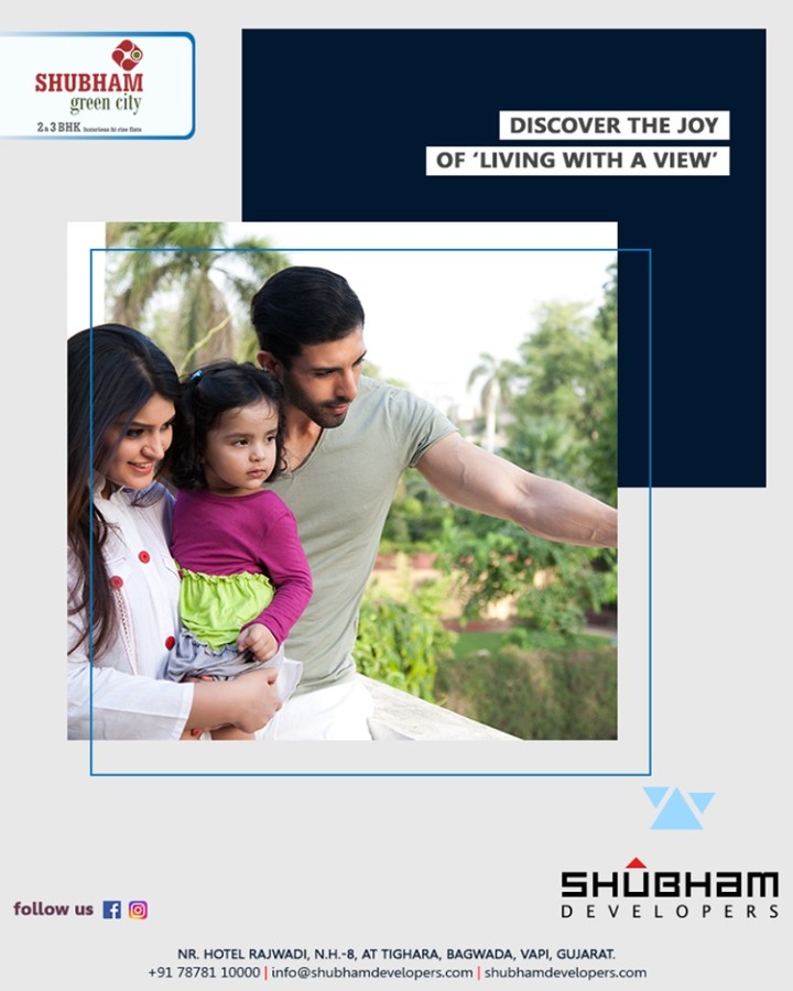 Living with a view is probably the ultimate desire of the modern urban dwellers. Discover the joy of living with a view at #ShubhamGreencity.

#Greencity #2BHK #3BHK #Vapi #Gujarat #RealEstate #ShubhamDevelopers
