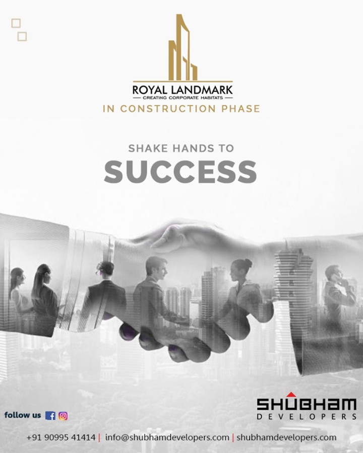 Shake hands to success at the progressive and promising one-of-its kind corporate habitat; #RoyalLandmark.

#ShubhamDevelopers #EnthrallingLandmarks #TechnicalExcellence #RealEstate #Commerical #Residential #Gujarat #India
