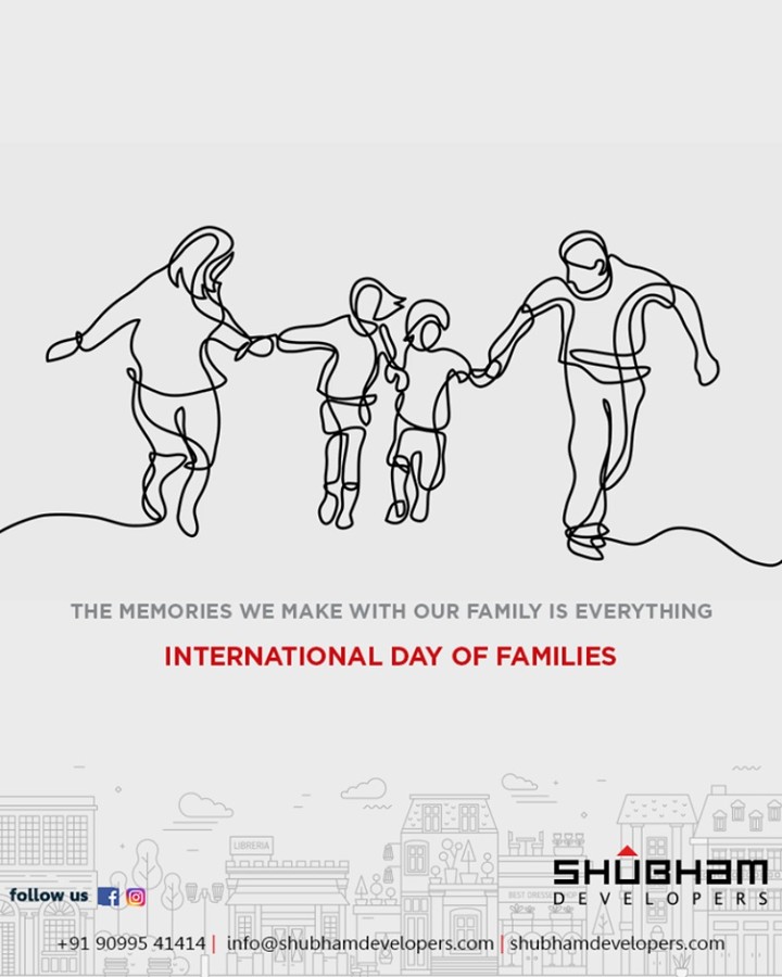The memories we make with our family is everything.

#InternationalDayofFamilies #Families #ShubhamDevelopers #EnthrallingLandmarks #TechnicalExcellence #RealEstate #Commerical #Residential #Gujarat #India