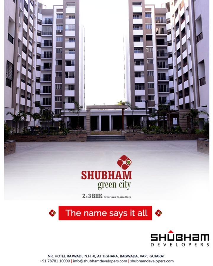 Fall in love with the lush-green environment around and claim to live the pollution-free life at #ShubhamGreenCity.

#Greencity #ShubhamDevelopers #RealEstate #Gujarat #India #Vapi #2BHK #3BHK