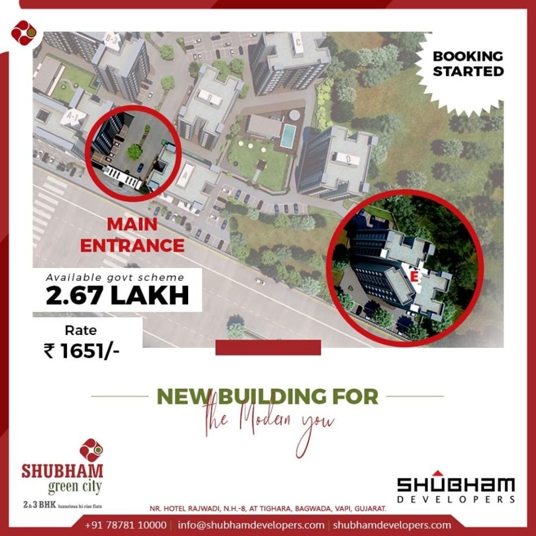 A home that depicts your personality. Launch 3BHK luxurious building in Shubham Green City to make your stay a comfortable one

#ShubhamGreenCity #Greencity #ShubhamDevelopers #RealEstate #Gujarat #India #Vapi #3BHK
