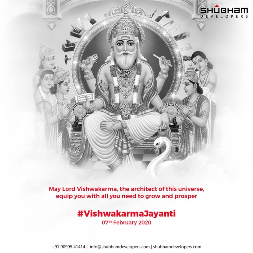 May Lord Vishwakarma, the architect of this universe, equip you with all you need to grow and prosper.

#VishwakarmaDay #VishwakarmaJayanti #VishwakarmaDay2020 #HappyVishwakarmaJayanti #ShubhamDevelopers #RealEstate #Gujarat #India