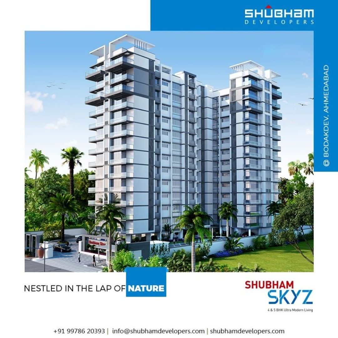 Shubham Skyz offers luxury homes with an opportunity to live in nature’s lap.

#ShubhamSkyz #PicturesqueView #ExperienceExtravagance #Luxury #HappyHomes #Family #HappyFamily #HomeWithNature #HappyNature #NatureSpecial #Bodakdev #ShubhamDevelopers #RealEstate #Gujarat #India