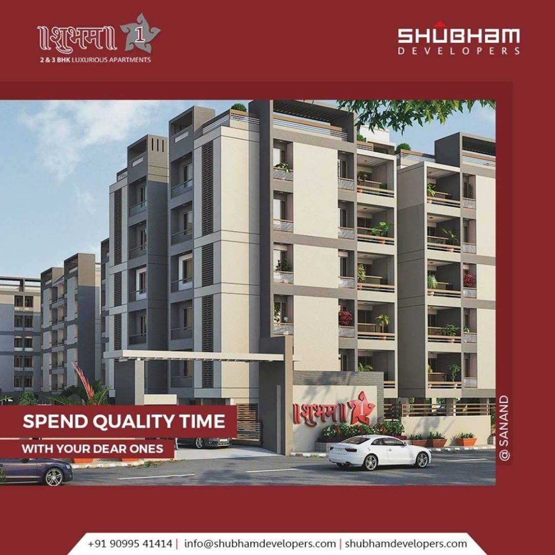 Book a perfect home for your family at Shubham 1 by Shubham Developers.

#SoulfulLiving #Fresh #GreenLiving #LiveWithNature #Nature #GoGreen #HappyHomes #Family #HappyFamily #HomeWithNature #HappyNature #NatureSpecial #SolemnlyDesigned #Sanand #Mehsana #ShubhamDevelopers #RealEstate #Gujarat #India