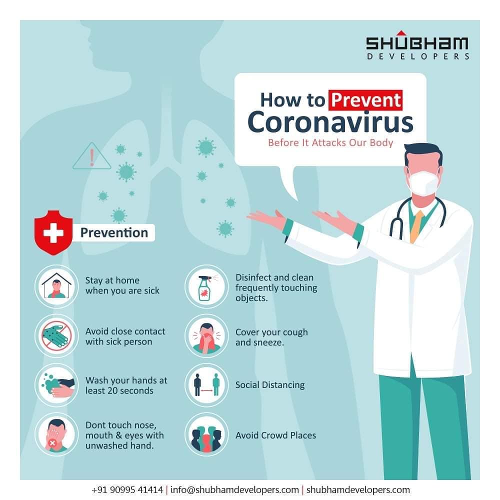 Prevention is better than cure!

#IndiaFightsCorona #Coronavirus #ShubhamDevelopers #RealEstate #Gujarat #India