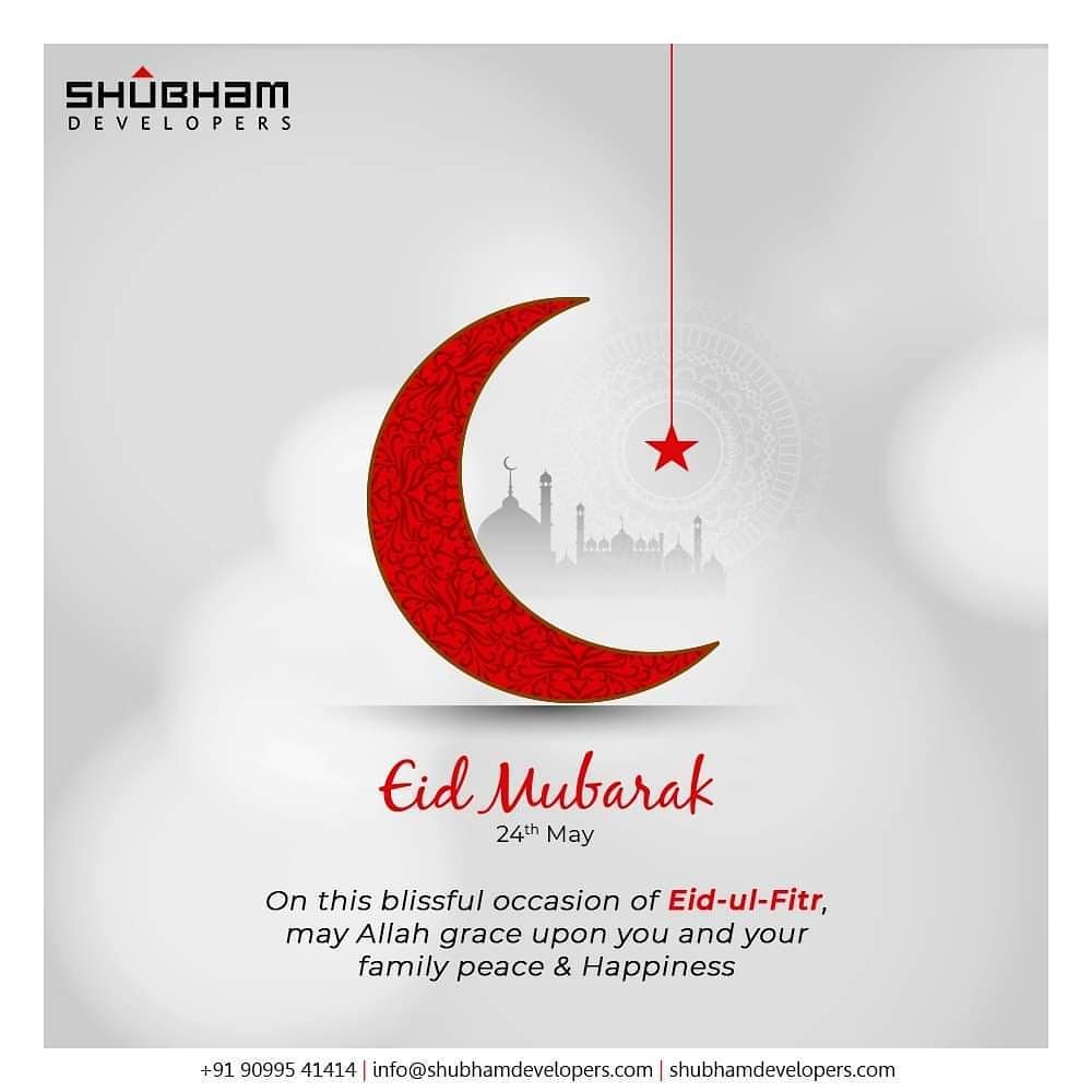 On this blissful occasion of Eid-ul-Fitr, may Allah grace upon you and your family peace & Happiness.

#EidMubarak #EidMubarak2020 #ShubhamDevelopers #RealEstate #Gujarat #India