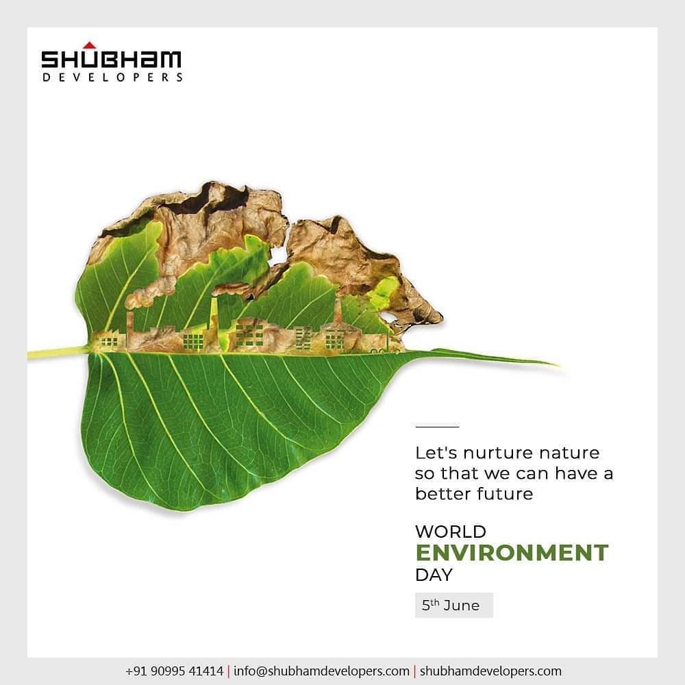 Let's nurture nature so that we can have a better future.

#WorldEnvironmentDay #EnvironmentDay2020 #SaveEnvironment #ShubhamDevelopers #RealEstate #Gujarat #India